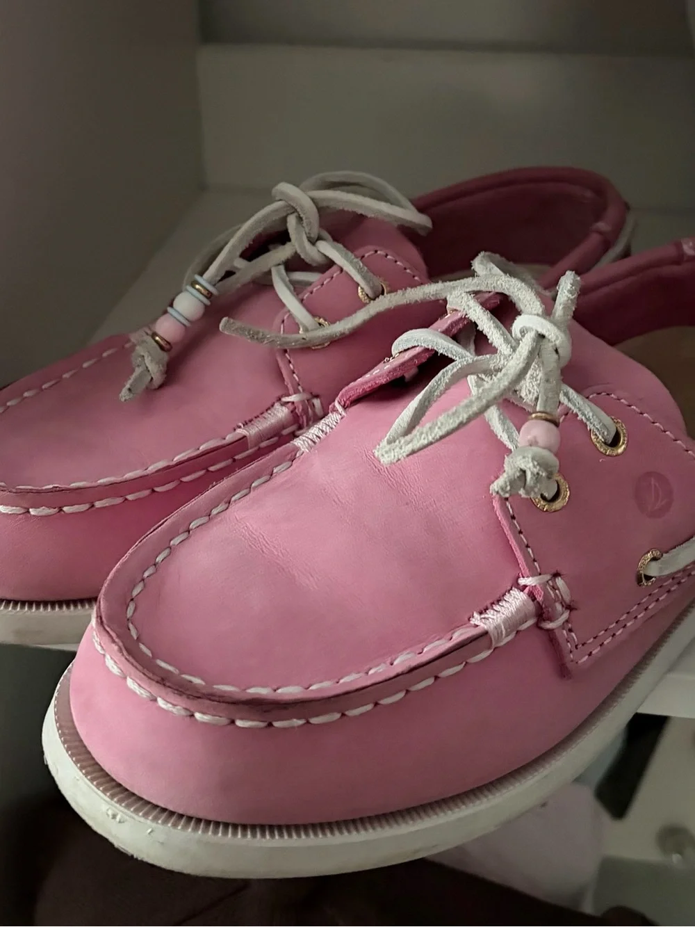 Kids Pink Boat Shoes - Brand:Sperry